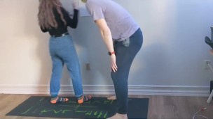 21 kick in the balls to kick off ’21 | Ballbusting kick knee squeeze amateur couple