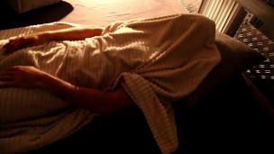 Naked under my favourite velvet blanket – leads to a moaning, full body shaking orgasm