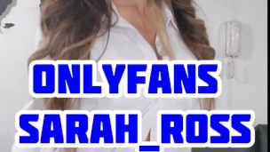 Whore secretary masturbates when she comes home from work